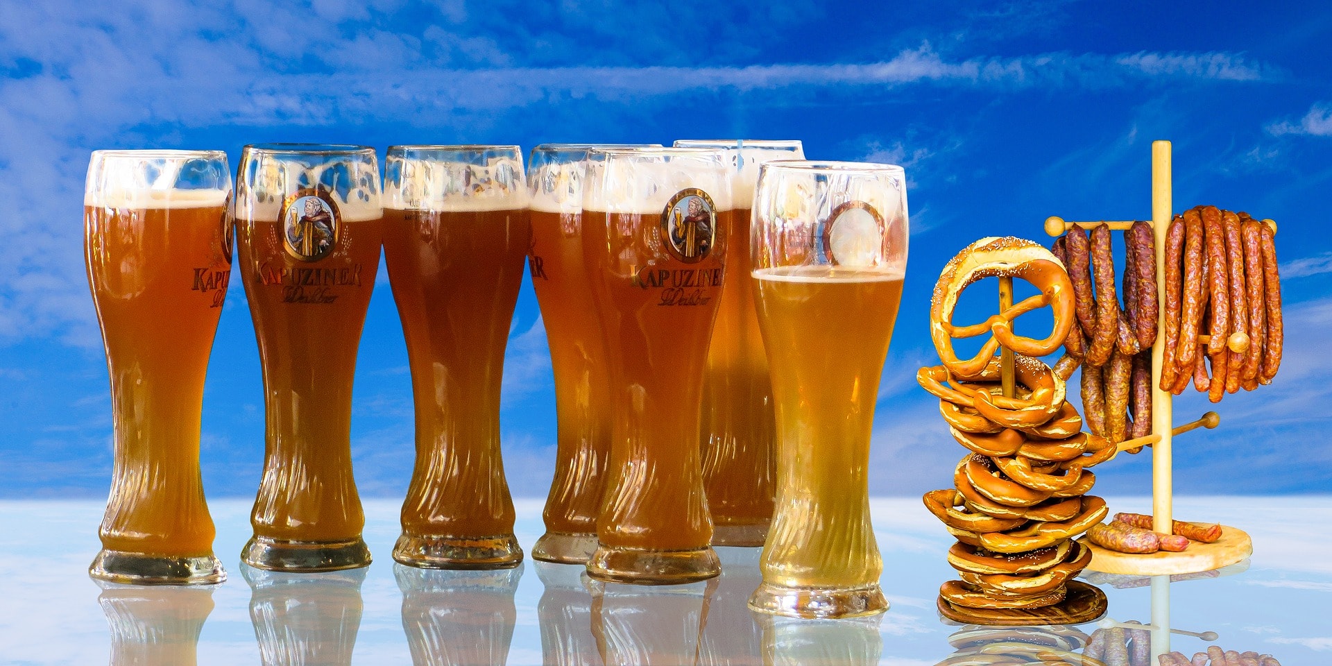 Traditional beer and food for Oktoberfest in Tahoe