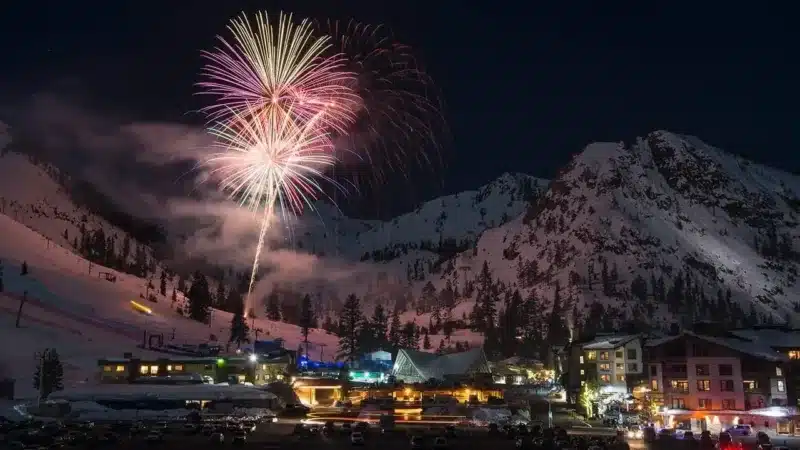Fireworks over Palisades Tahoe Village