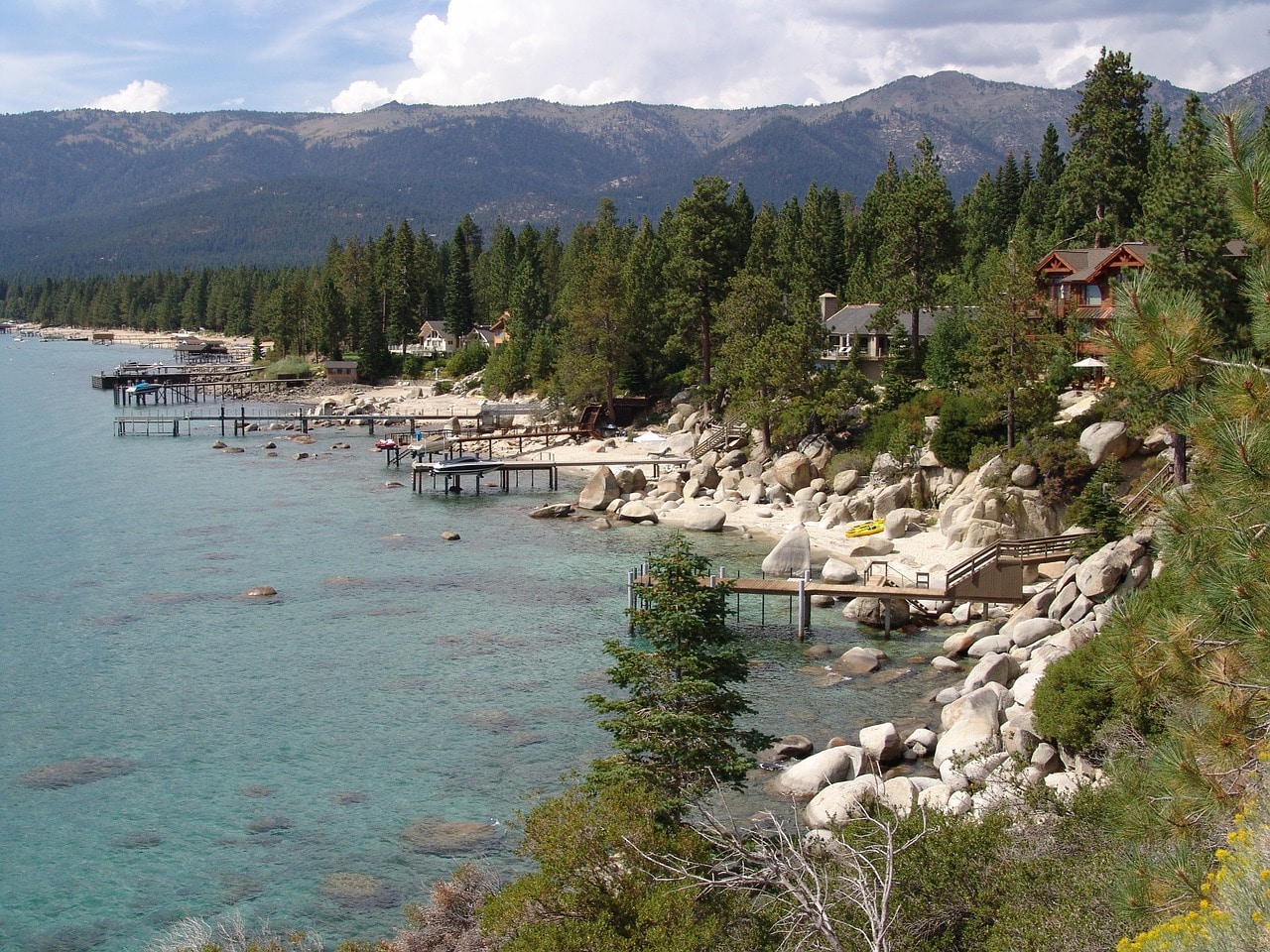 The shore of Lake Tahoe, seen from our Lake Tahoe Guide
