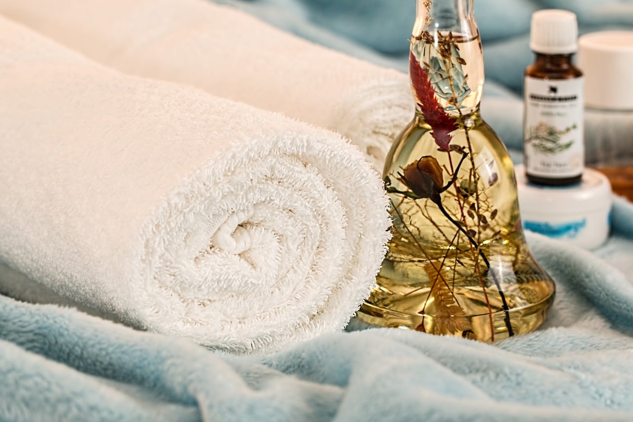 A towel and massage equipment at a spa, what to do in Truckee