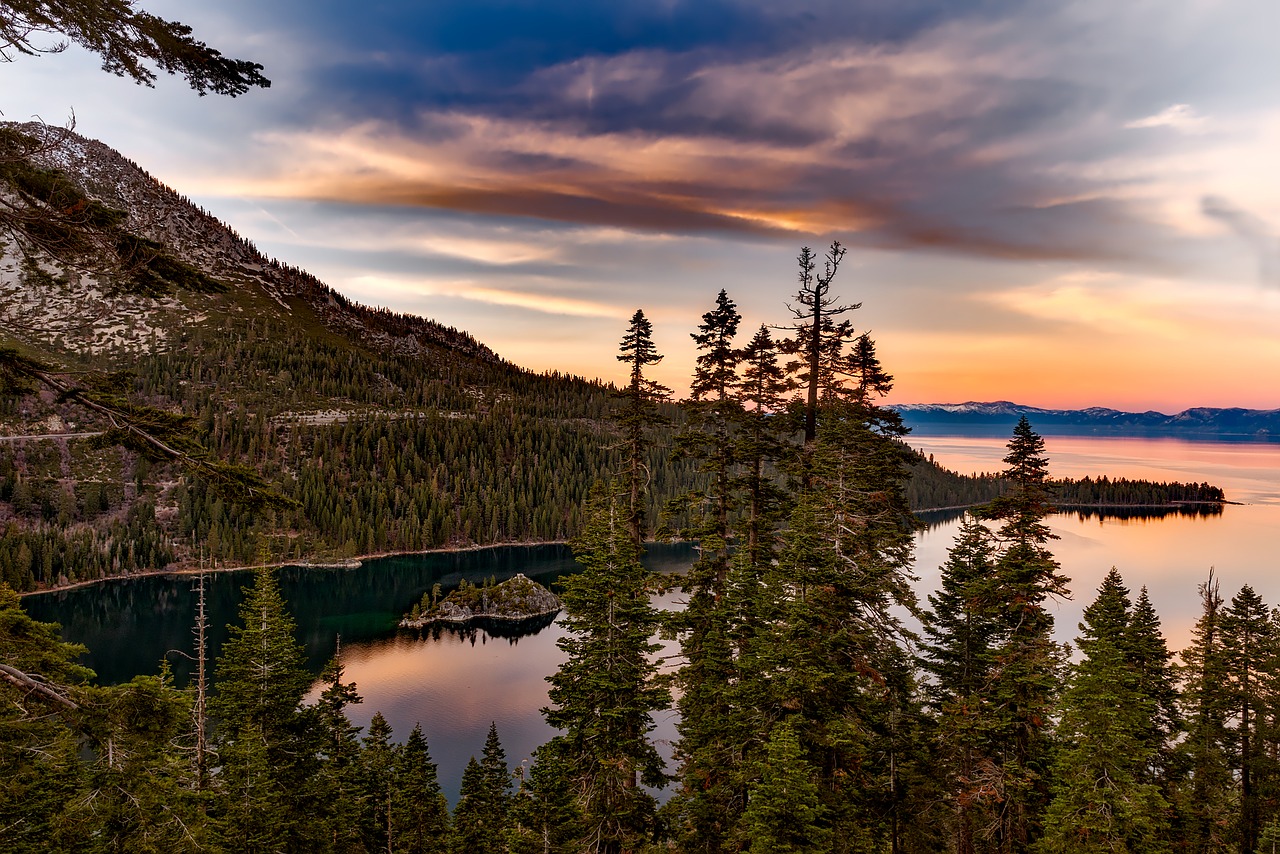 Lakeside views at dawn during your Lake Tahoe vacation