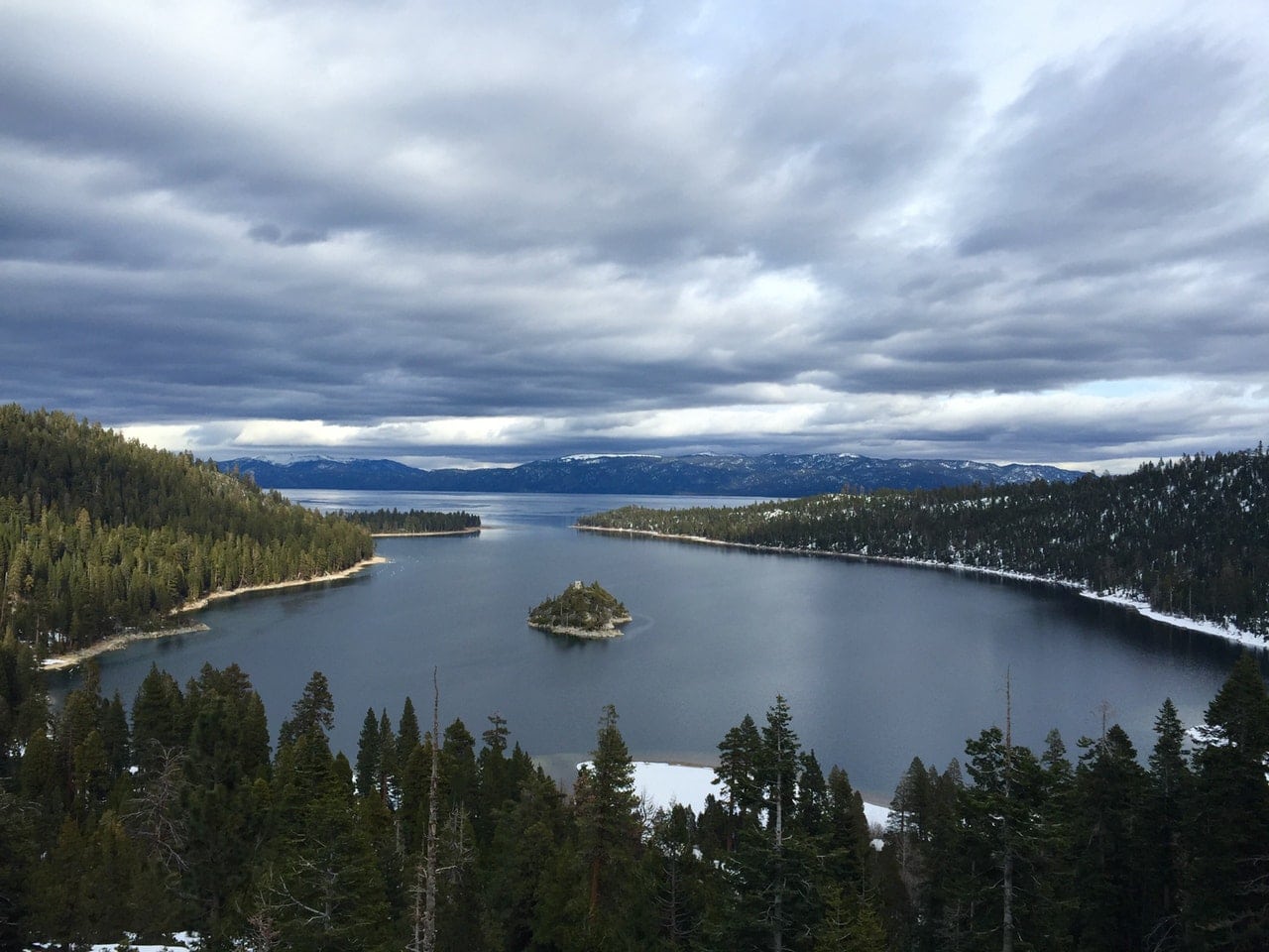 An aerial view of the lake, one of the things to do at Lake Tahoe