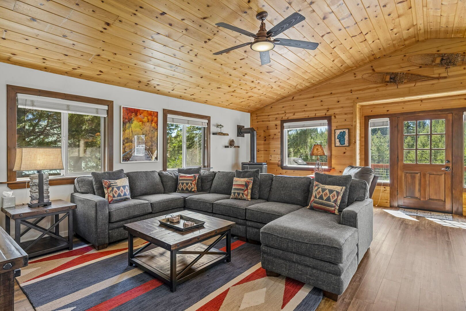 The living room of one of our 3 Bedroom North Lake Tahoe Vacation Home Rentals