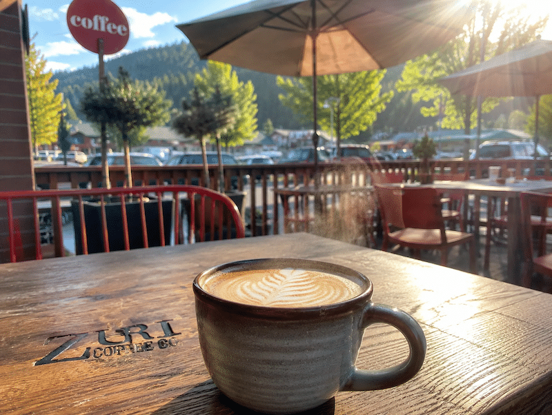 morning cofee at Zuri in Truckee