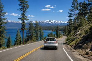 driving around Lake Tahoe