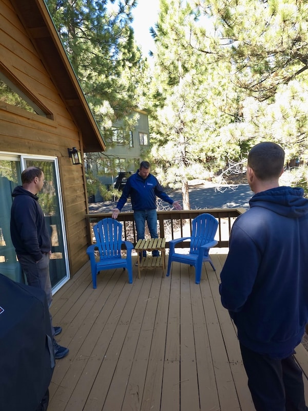 Tahoe Signature Proprties team doing a home inspection for winter
