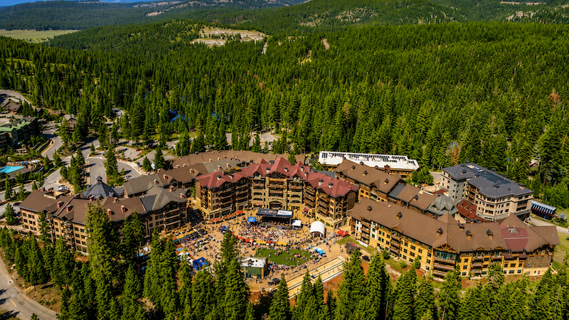 aerial view of Northstar Village and resort